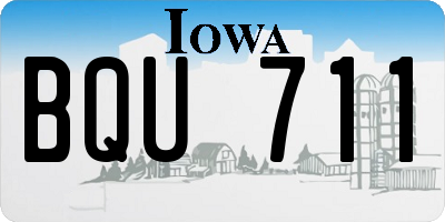 IA license plate BQU711