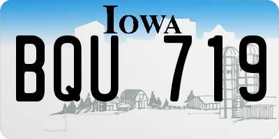 IA license plate BQU719