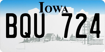 IA license plate BQU724