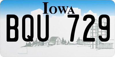 IA license plate BQU729
