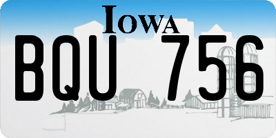 IA license plate BQU756