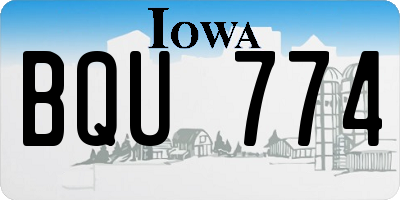 IA license plate BQU774