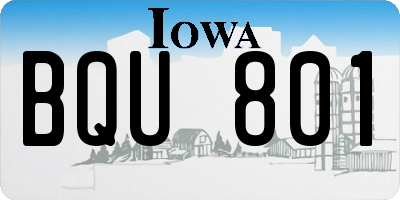 IA license plate BQU801
