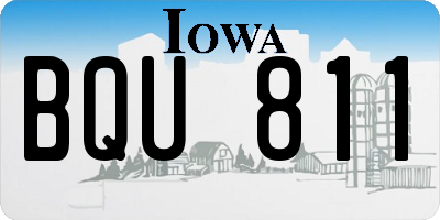IA license plate BQU811