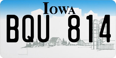IA license plate BQU814