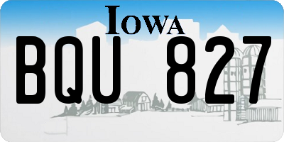 IA license plate BQU827