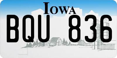 IA license plate BQU836