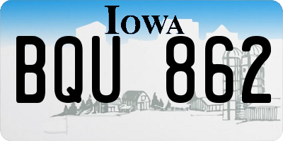 IA license plate BQU862