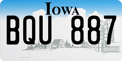IA license plate BQU887