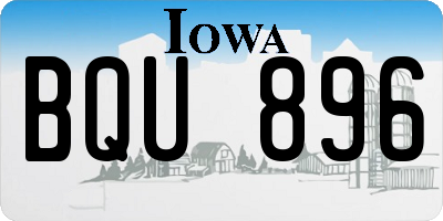 IA license plate BQU896