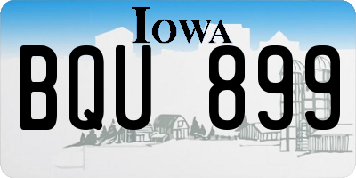 IA license plate BQU899