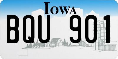 IA license plate BQU901
