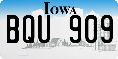 IA license plate BQU909