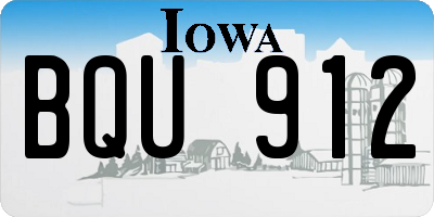 IA license plate BQU912