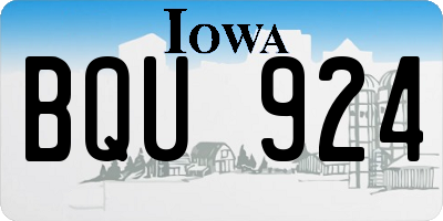 IA license plate BQU924