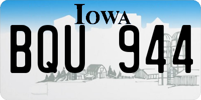 IA license plate BQU944