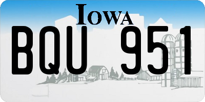 IA license plate BQU951