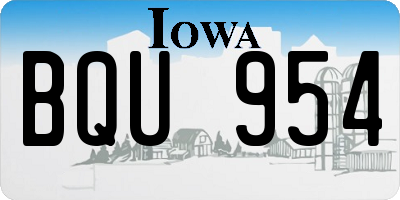 IA license plate BQU954