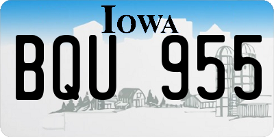 IA license plate BQU955