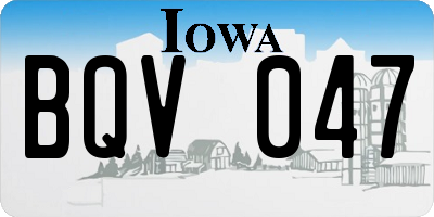 IA license plate BQV047