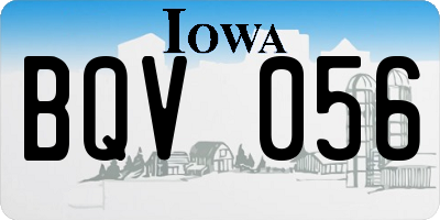 IA license plate BQV056