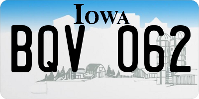 IA license plate BQV062