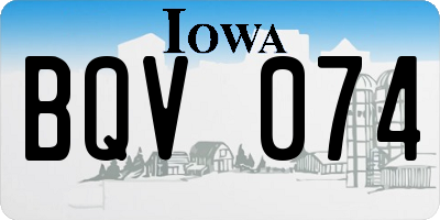 IA license plate BQV074