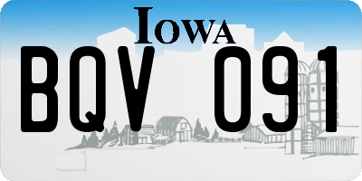 IA license plate BQV091