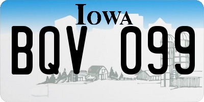 IA license plate BQV099