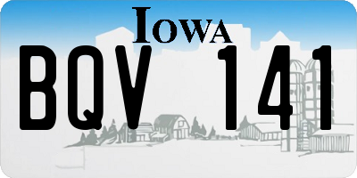 IA license plate BQV141