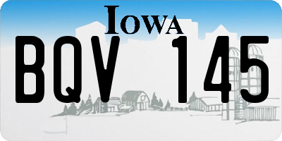 IA license plate BQV145