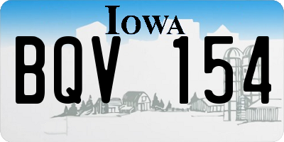 IA license plate BQV154