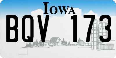 IA license plate BQV173