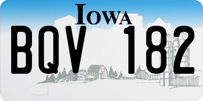 IA license plate BQV182