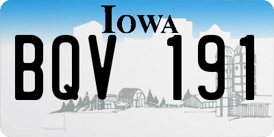 IA license plate BQV191