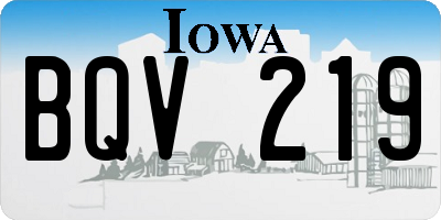IA license plate BQV219