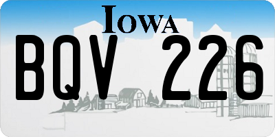 IA license plate BQV226