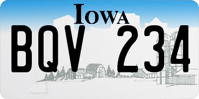 IA license plate BQV234