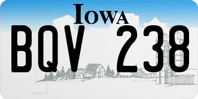 IA license plate BQV238