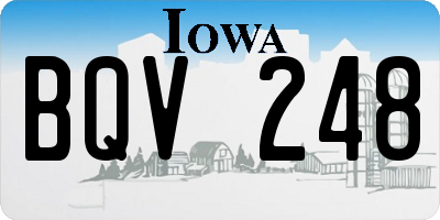 IA license plate BQV248