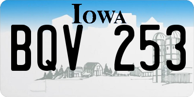 IA license plate BQV253