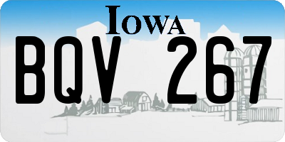 IA license plate BQV267