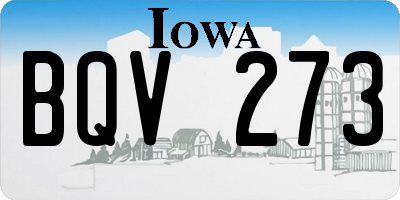 IA license plate BQV273