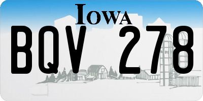 IA license plate BQV278