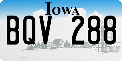IA license plate BQV288
