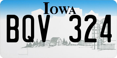 IA license plate BQV324