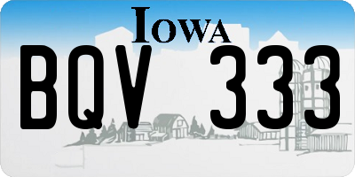IA license plate BQV333