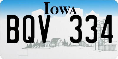 IA license plate BQV334
