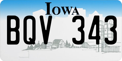 IA license plate BQV343