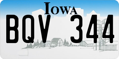 IA license plate BQV344